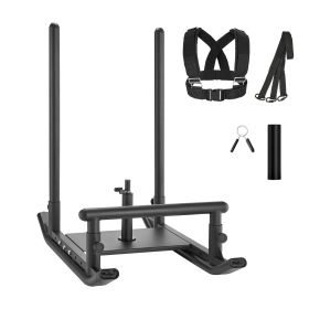 Weight Sled, Steel Power Sled, Fitness Strength Training Sleds for Athletic Exercise Speed Improvement, Workout Fitness Equipment with Handle