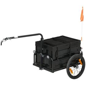 Trailer for Bike, Bicycle Cargo Trailer with Removable Storage Box, No Bottom (Option: Black-675x253x510 mm)